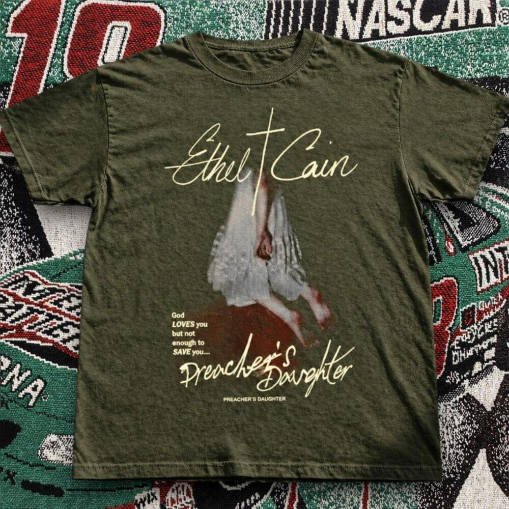 Ethel Cain PreacherS Daughter Graphic Tee Military Green Unisex
